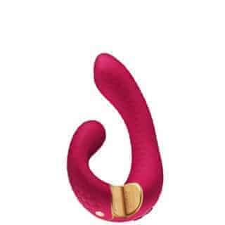 Вибратор для точки G Shunga Miyo с клиторальной стимуляцией, малиновый Вибратор для точки G Shunga Miyo с клиторальной стимуляцией, малиновый