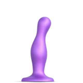 Фаллоимитатор Strap-on-me Dildo Plug Curvy L 16 см, фиолетовый металлик Фаллоимитатор Strap-on-me Dildo Plug Curvy L 16 см, фиолетовый металлик