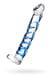Фаллоимитатор Sexus Glass 17 см, бесцветный, синий