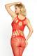 Комплект костюм-сетка и стринги Candy Girl Jazmyn красный, OS