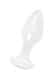 Акриловая анальная пробка Toyfa, светящаяся в темноте, 8 см, белый