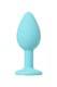 Анальная пробка с бесцветным кристаллом ToDo by Toyfa Brilliant 7 см, бирюзовая