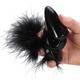 Анальная пробка 4sexdream с черными хвостом кролика, черный