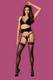 Комплекты Obsessive Arisha set with garterbelt, Чёрный, L/XL