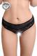 Трусики с жемчужной нитью Erolanta Joan, черные, 46-48