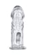 Насадка на член с рельефом и отростком для стимуляции клитора Toyfa, бесцветная