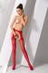 Чулки Passion Erotic Line S 024 Red, Красный, One size