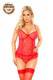 Корсет и трусики Softline Collection Capri, красный, M