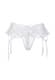 Трусики-пояс для чулок с жемчужной нитью Erolanta Adeline, белые, 50-52