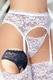 Пояс для чулок и стринги кружевные, M/L, белые