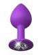 Анальная пробка со стразом Pipedream Fantasy For Her Little Gem, Medium, фиолетовый