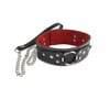 Кожаный ошейник с поводком Sitabella, черный