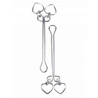 Зажимы на половые губы Джага-Джага, серебристый