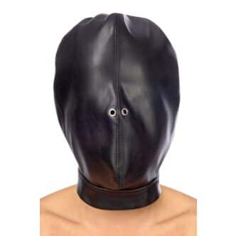 Маска-шлем Concorde Fetish Tentation закрытая на шнуровке с ремешком, черная