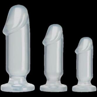 Анальные фаллоимитаторы Doc Johnson Crystal Jellies Anal Starter Kit, бесцветные