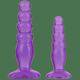 Анальные пробки Doc Johnson Crystal Jellies Trainer 2 шт, фиолетовые