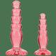 Анальные пробки Doc Johnson Crystal Jellies Trainer 2 шт, розовые