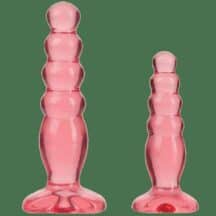 Анальные пробки Doc Johnson Crystal Jellies Trainer 2 шт, розовые