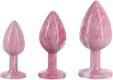 Анальная пробка Kanikule S, розовая с розовым кристаллом