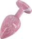 Анальная пробка Kanikule S, розовая с розовым кристаллом