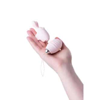 Виброяйцо и вибронасадка на палец Jos Vita, пудровые