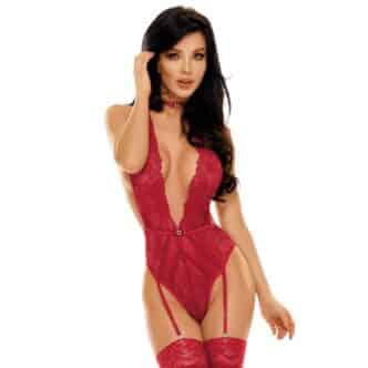 Боди Beauty Night Adelaide teddy Cherry, Красный, S/M