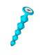 Анальная цепочка с кристаллом Lola Games Emotions Buddy, бирюзовая с бесцветным кристаллом