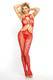 Комплект костюм-сетка и стринги Candy Girl Jazmyn красный, OS
