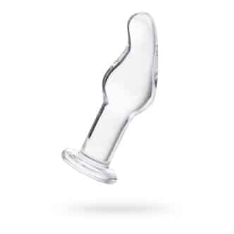 Анальная пробка Sexus Glass с изогнутым кончиком, бесцветный
