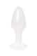 Акриловая анальная пробка Toyfa, светящаяся в темноте, 8 см, белый