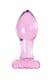 Анальная пробка Sexus Glass со стоппером в виде цветка, розовая