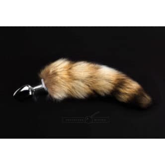 Большая анальная пробка Пикантные Штучки с пушистым хвостом, 9 см