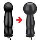 Надувная анальная пробка с вибрацией Lux Fetish, черный