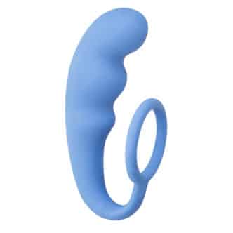 Анальный стимулятор с эрекционным кольцом Lola Toys Back Door, голубой