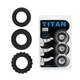 Набор эреционных колец Titan, черный