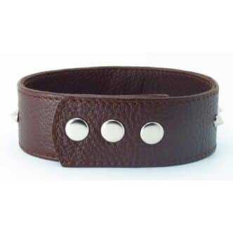 Ошейник из кожи коричневый