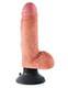 Вибратор PipeDream King Cock 7 Vibrating Cock with Balls 18.5 см, телесный