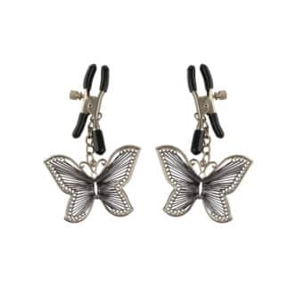 Зажимы на соски PipeDream Butterfly Nipple Clamps, серебристый