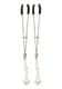 Зажимы для сосков с жемчужинами Taboom Nipple Play Tweezers With Pearls, серебристый