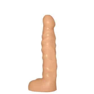 Анальный стимулятор Джага-Джага с мошонкой, телесный