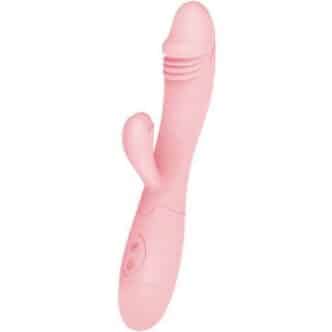 Вибратор с дополнительным стимулятором клитора Pretty Love Snappy, розовый