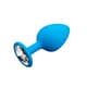 Анальная  пробка Пикантные штучки с бесцветным кристаллом, голубой