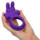 Виброкольцо с подхватом мошонки CalExotics Dual Rockin' Rabbit, фиолетовое