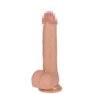 Фаллоимитатор с трусиками для страпона Real Dual Layer 23 см, телесный/чёрный