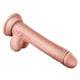 Фрикционный фаллоимитатор с вибрацией и нагревом Erocome Scutum 19.8 см, телесный