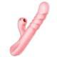 Фрикционный вибратор-кролик с вакуумным стимулятором и нагревом Erocome Phoenix, розовый
