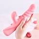 Фрикционный вибратор-кролик с вакуумным стимулятором и нагревом Erocome Phoenix, розовый