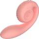 Вагинально-клиторальный вибратор SVibe Gizi, персиковый