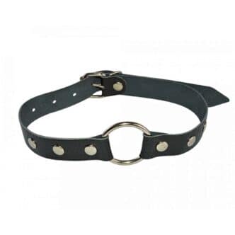 Кляп-кольцо Sitabella расширитель для рта с клепками, черный