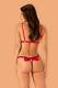 Комплект Obsessive Rubinesa бюстгальтер и трусики L/XL, красный